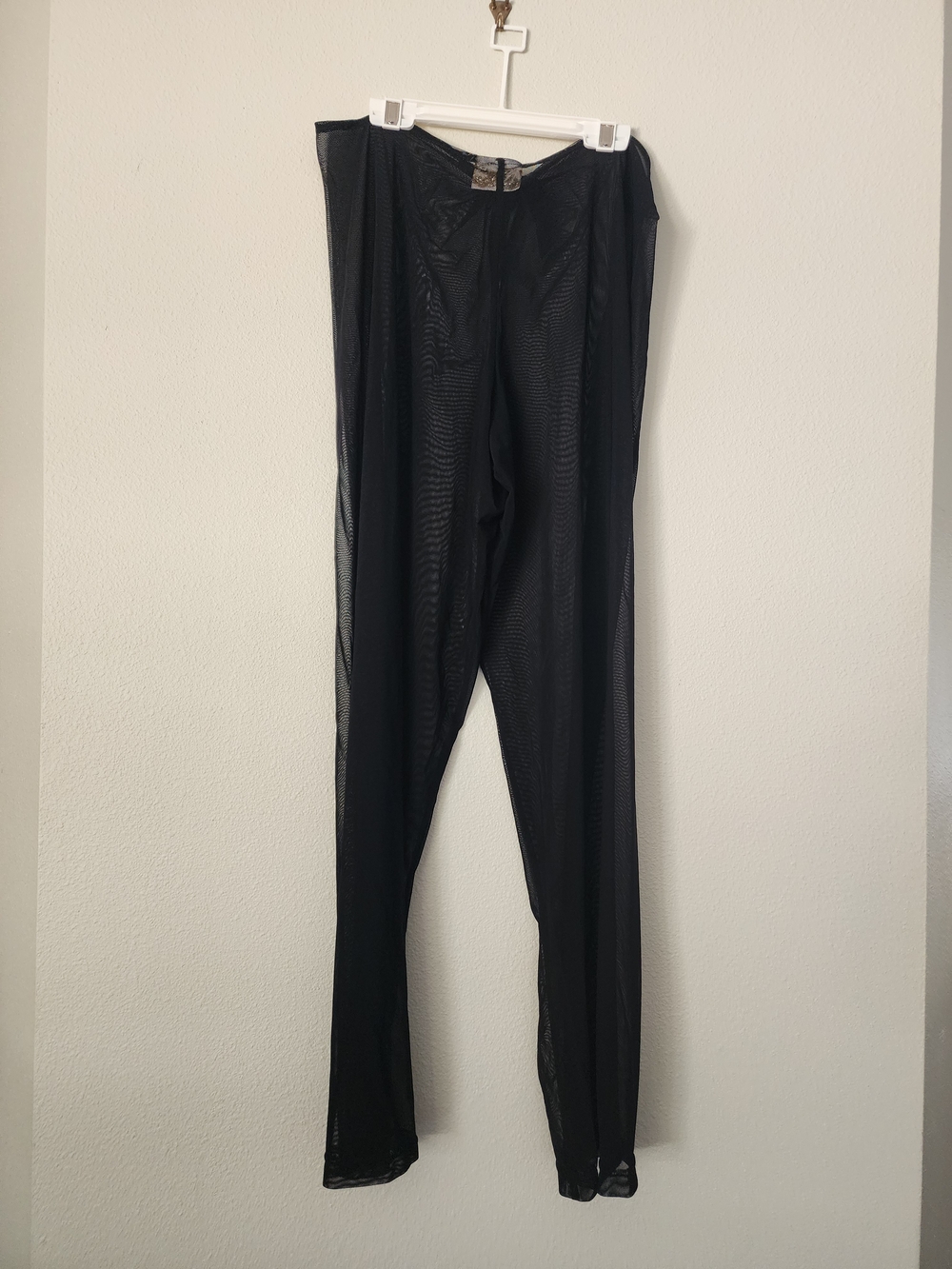 Women’s Black Sheer Mesh Pants - Picture 2 of 5
